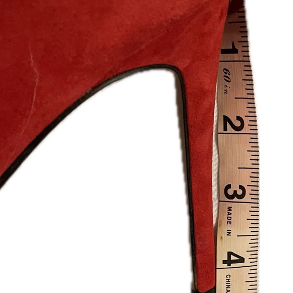 Authentic Jessica Simpson Suede Red High Heels Size 10 - Picture 4 of 10